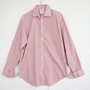 TM Lewin Shirt Mens 15.5-34.5 Regular Fit 100 French Cuff Button Up Long Sleeve